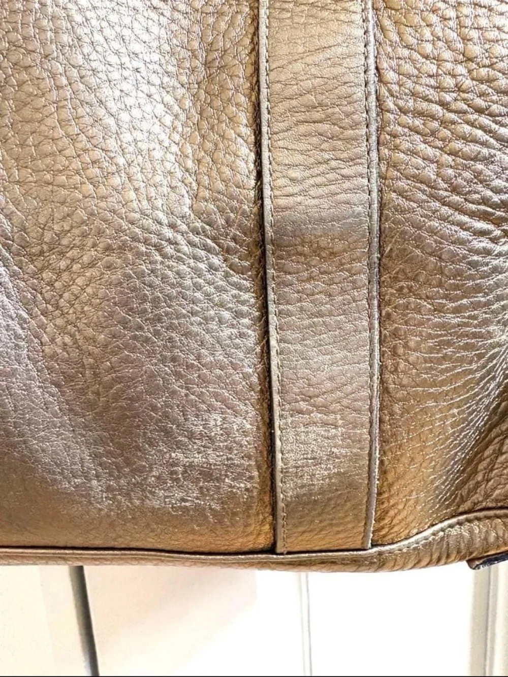 Mulberry Metallic Gold Pebbled Leather Shoulder Bag